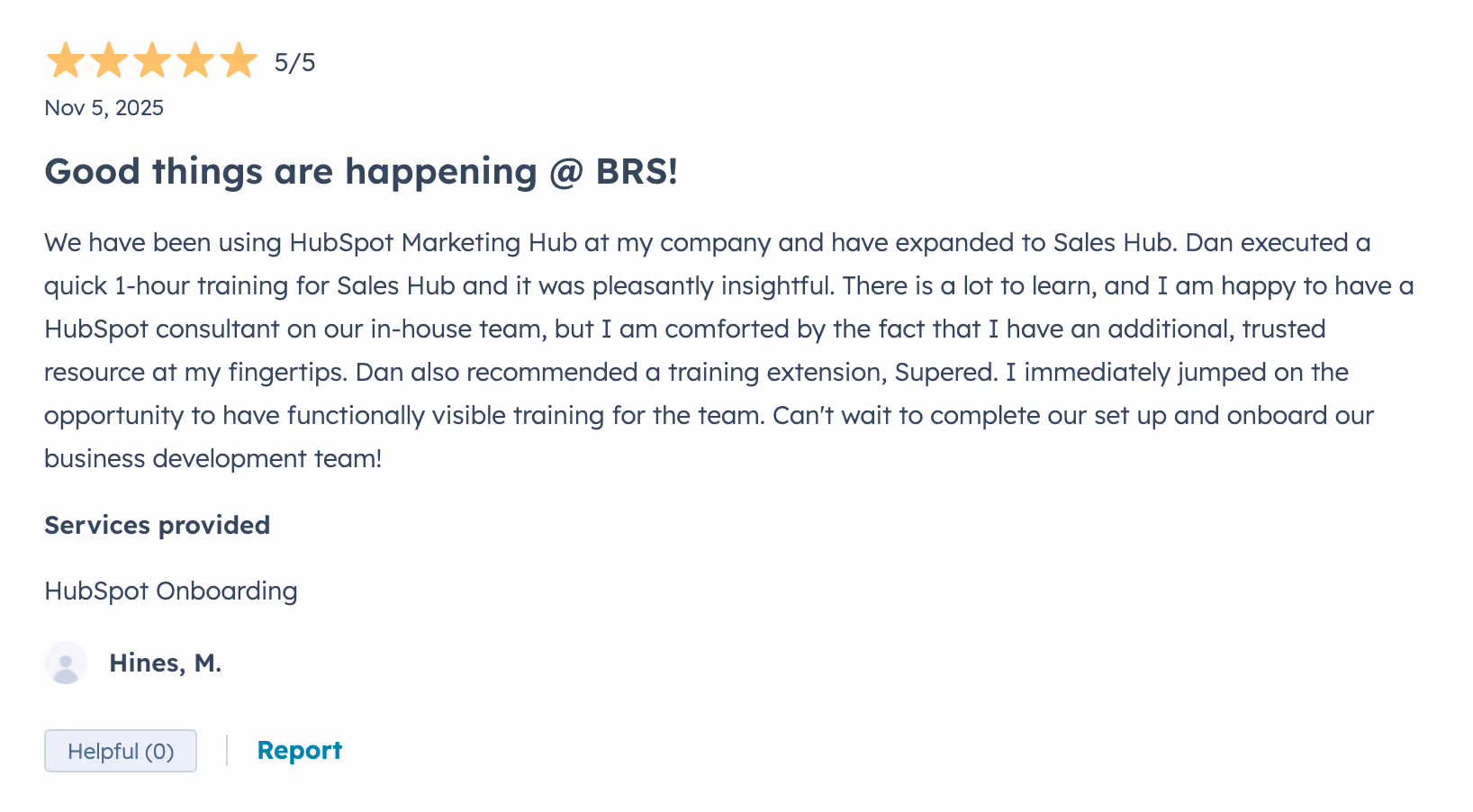 HubSpot Onboarding Review